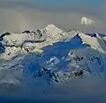 The Spearhead (center) and Tremor Mountain (floating in cloud)