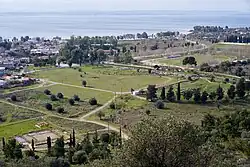 The ancient theatre with the gymnasion