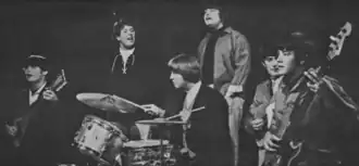 The Turtles in 1966: Al Nichol, Mark Volman, Don Murray, Howard Kaylan, Jim Tucker, Chuck Portz