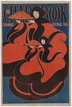 Image 37Cover of the Thanksgiving 1895 issue of The Chap-Book, designed by Will H. Bradley (from Graphic design)