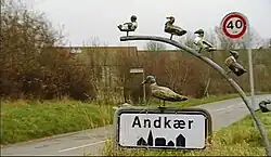 The city sign of Andkær