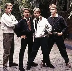 First lineup of Polegar in 1989 (from left to right): Costa, Ilha, Gill, & Frank.
