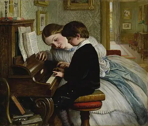The First Music Lesson by Charles West Cope