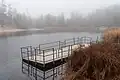 The floating dock at Rose Canyon Lake during the winter of 2026