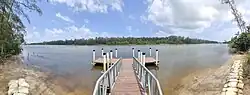 The brackish water lagoon that forms part of the ecosystem of Setiu Wetlands.