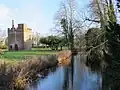 The moat and gatehouse
