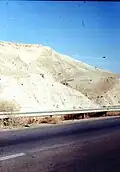 The remains of Lake Lisan by the roadside