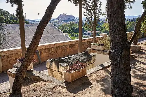 A Roman sarcophagus on Ardittos Hill