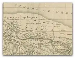 The Kingdom of Kaarta on a map, published 1825