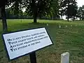 Plaque showing the second half of the first octave of Bivouac of the Dead