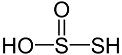 Structure of thiosulfurous acid