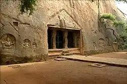 Umai Andar cave at the southern foot of the hillock