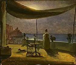 Terrace in Amalfi in Moonlight (1834)