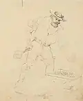 Miner with gold cradle.