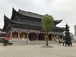 Late Qing dynasty (1644-1912) Tianwang dian of Anguo Temple in Huangguang, Hubei, China. Rebuilt in 1864.