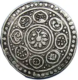 Image 34Tibetan kong par tangka, dated 13-45 (= AD 1791), reverse (from Tibetan tangka)