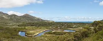 Tidal River and the camp ground looking south