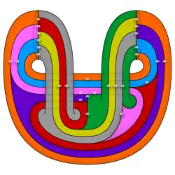 It can be coloured with up to 8 mutually adjacent regions