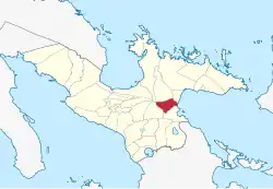 Map of Camarines Sur with Tigaon highlighted