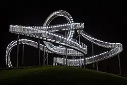At night