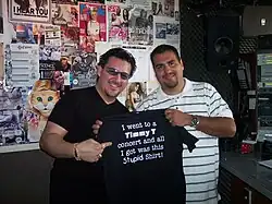 Timmy T (left) co-hosts with Morning personality DJ Toby on KSIQ-FM in 2006