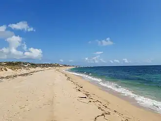 Tims Thicket Beach in the north-west of Bouvard
