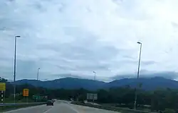 The Titiwangsa Mountains and Federal Route 1 in Bongek