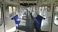 Interior view of a refurbished Tojo Line 10030 series set in February 2012