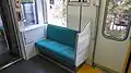 Priority seating in a refurbished Tojo Line 10030 series set in February 2012