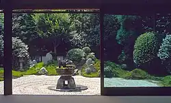 The most famous view of Suizen-ji is a miniature mountain resembling Mount Fuji.