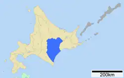 Location of Tokachi Subprefecture