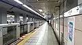 Hibiya Line platforms in December 2021
