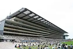 Main grandstand at the Tokyo Racecourse