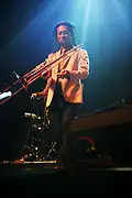 Masahiko Kitahara on trombone and sousaphone (Original Member)