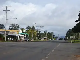 Kennedy Highway near the intersection with Main Street, Tolga