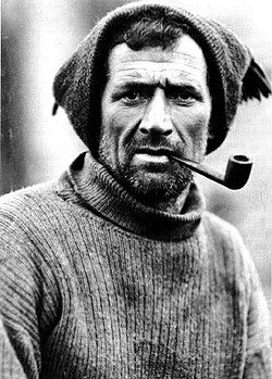 A portrait of Crean, February 1915, smoking a pipe