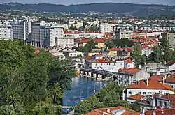 View of the town of Tomar and the Nabão river