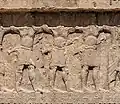 Indian soldiers on the tomb of Darius II (c. 410 BCE)