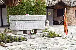 The tomb of Gotse Delchev in the church Sv. Spas in Skopje.