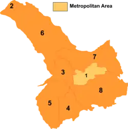 Tongliao divisions: Jarud Banner is 6 on this map