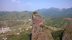 Danxia landform in Tongtianzhai Geological Park