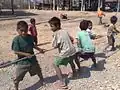 Village children helping