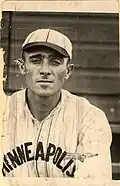 DeFate with the Minneapolis Millers in 1922