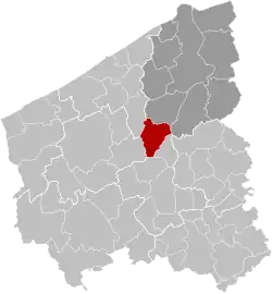 Location of Torhout in West Flanders