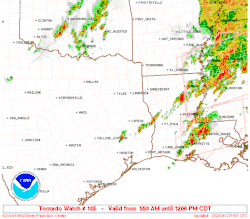 A map with radar outlines covering the Southeastern United States