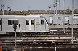 Side view of cab car, seen at Wilson Yard