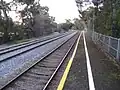 Northbound view from the station platform, August 2008