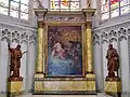 Remains of the high altar: altarpiece and statues