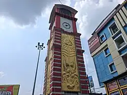 Tower Chowk, a prominent landmark in Deoghar