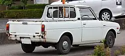 Rear view of the pickup truck